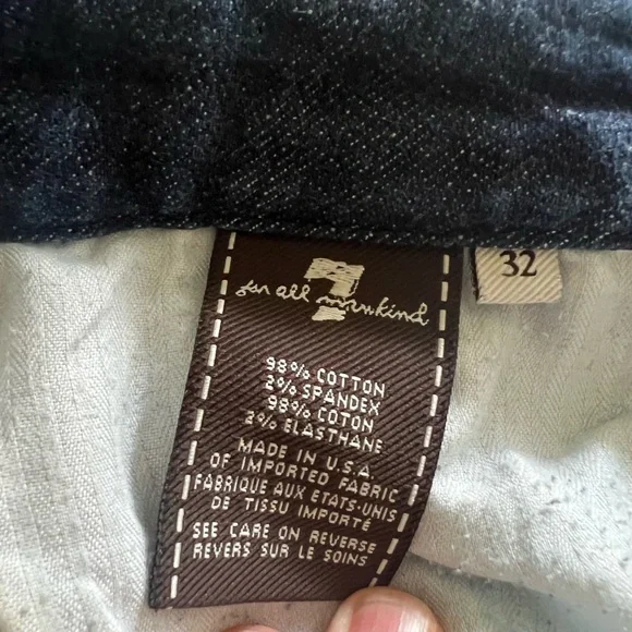 7 For All Mankind Indigo Denim Jeans A pocket - Picture 3 of 3